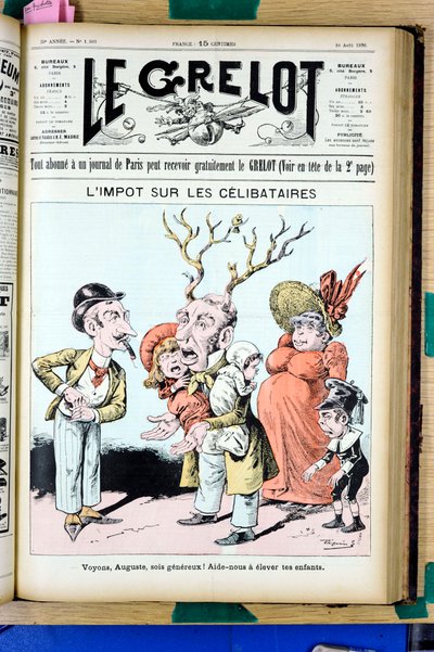 Le Grelot」1009号の表紙、Satirique en Couleurs 作： Edouard Guillaumin Pepin
