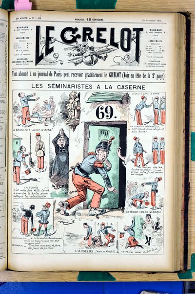 Le Grelot」1025号の表紙、Satirique en Couleurs 作： Edouard Guillaumin Pepin