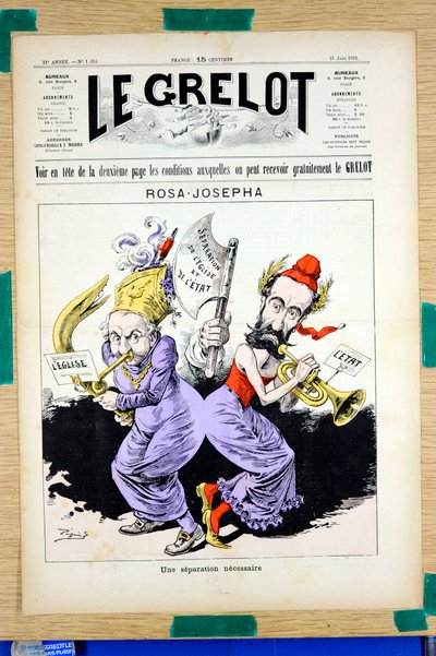 Le Grelot」1054号の表紙、Satirique en Couleurs 作： Edouard Guillaumin Pepin
