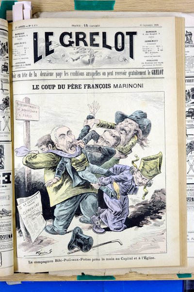 Le Grelot」1170号の表紙、Satirique en Couleurs 作： Edouard Guillaumin Pepin