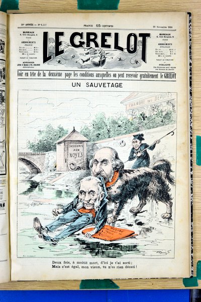 Le Grelot」の表紙、1337番「Satirique en Couleurs」。 作： Edouard Guillaumin Pepin