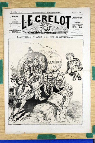 Le Grelot」439号の表紙、Satirique en Couleurs 作： Edouard Guillaumin Pepin