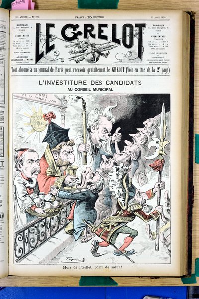 Le Grelot」表紙、992号、Satirique en N & B 作： Edouard Guillaumin Pepin