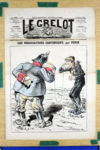 ル・グレロ」の表紙、388番「色彩の風刺」。 作： Edouard Guillaumin Pepin
