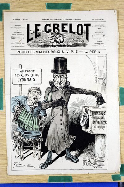 The Grelot」307号の表紙、Satirique en Colours 作： Edouard Guillaumin Pepin