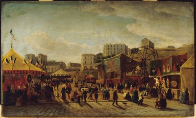 モンマルトル、サン・ピエール広場の遊園地 作： Edouard Hubert