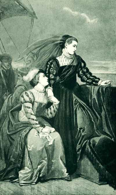 スコットランドのメアリー女王、フランスにアデューを入札 作： Edouard Jean Conrad Hamman
