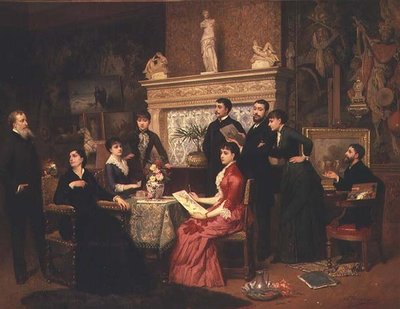 絵画レッスン 作： Edouard Jean Conrad Hamman