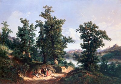 サヴェルヌの森への入り口、1838 作： Edouard Jean Marie Hostein