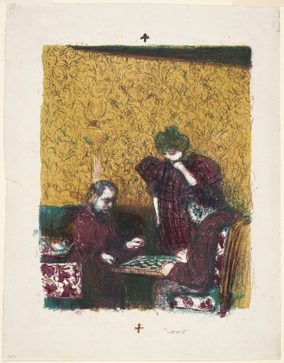 チェッカーゲーム 作： Édouard Jean Vuillard
