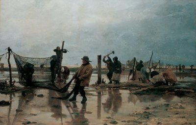 ネットの固定、1885 作： Edouard Joseph Dantan