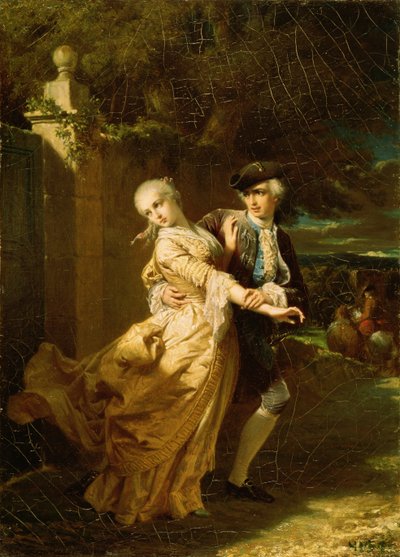 クラリッサ・ハーロウを誘拐するラブレース 作： Edouard Louis Dubufe