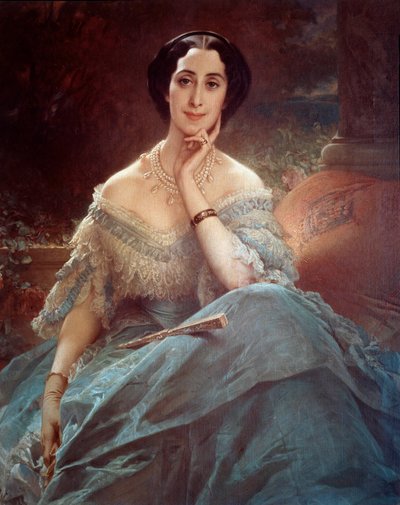 インプレス・ウージェニー（1826-1920）の主賓であるハレズ・クラパレ伯爵夫人の肖像 エドゥアール・ルイ・デュビュフ（1820-1883）による絵画 作： Edouard Louis Dubufe