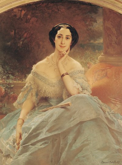ハレ=クラパレード伯爵夫人の肖像、1857 作： Edouard Louis Dubufe