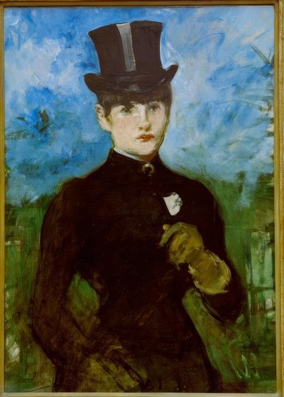 アマゾン、青い背景 作： Édouard Manet
