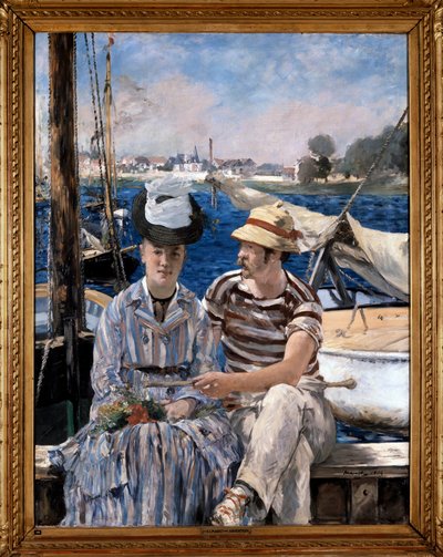 アルジャントゥイユ 漕ぎ手の服を着たカップルエドゥアール・マネ（1832-1883）による絵画 1874年 作： Édouard Manet