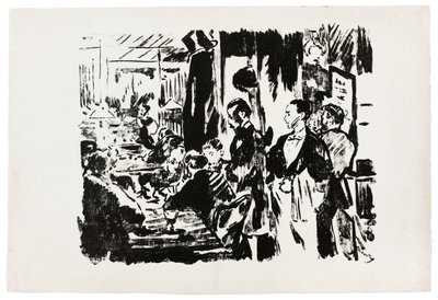 カフェにて（未公開プレート） 作： エドゥアールマネ