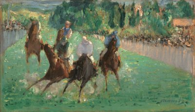 レースでは、c。 1875年。 作： Édouard Manet