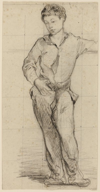 作者：エドゥアール・マネ - 立っている若い男（レオン・リーンホフ）（レクト）1864-65年 作： エドゥアールマネ