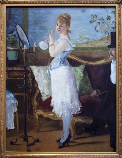 エミール・ゾラ（1840-1902）の小説に登場する娼婦ナナを演じた女優アンリエット・ハウザー（通称シトロン）の肖像画。エドゥアール・マネ（1832-1883）による絵画、油彩・キャンバス 作： Édouard Manet