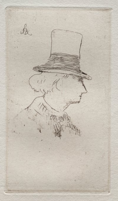 プロファイルのボードレール。 作： Édouard Manet
