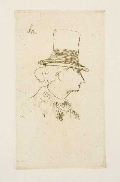 帽子をかぶった横顔のボードレール、1862 作： Édouard Manet