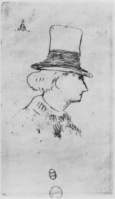 帽子をかぶったボードレール 作： Édouard Manet
