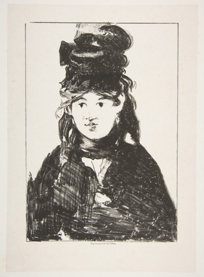 ベルト・モリゾ・イン・ブラック、1872-74。 作： Édouard Manet