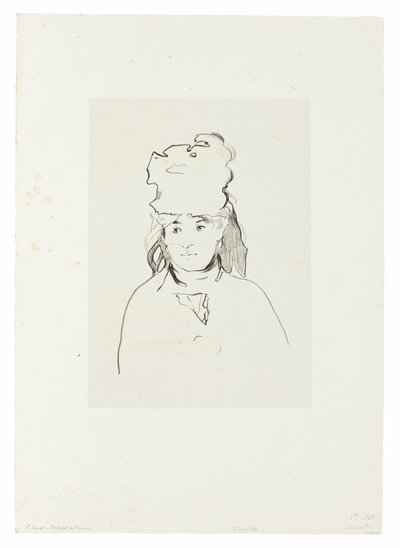 ベルト・モリゾのシルエット 作： Édouard Manet