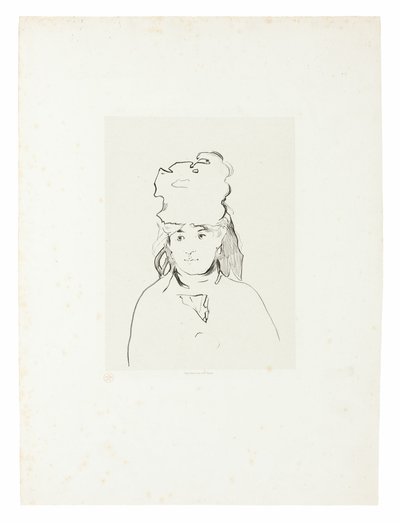 シルエットのベルト・モリゾ 作： Édouard Manet