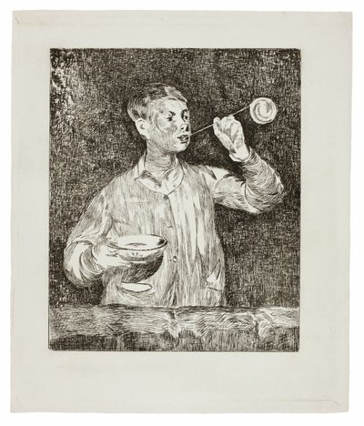 シャボン玉を吹く少年 作： Édouard Manet