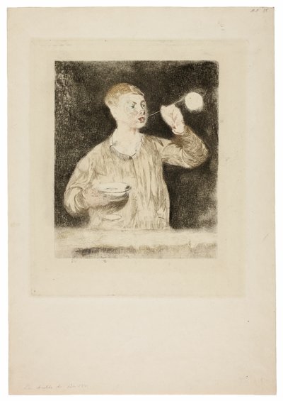 シャボン玉を吹く少年 作： Édouard Manet
