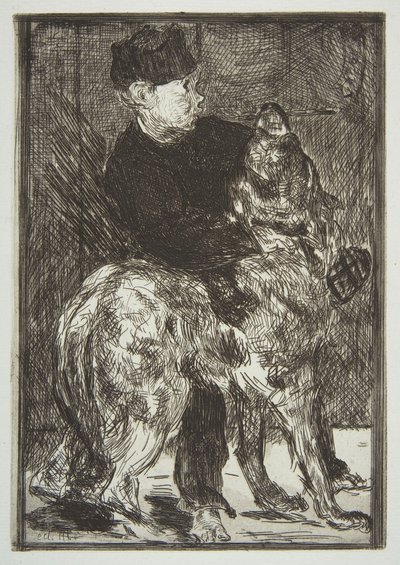 少年と犬、1862年。 作： Édouard Manet