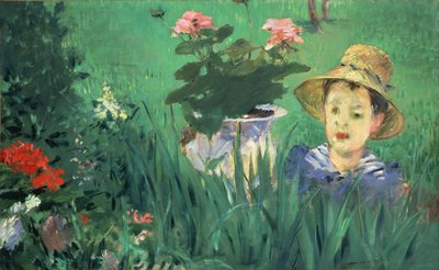 花の少年ジャック・オシェデ、1876 作： Édouard Manet