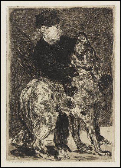 犬を持つ少年、1862 作： Édouard Manet