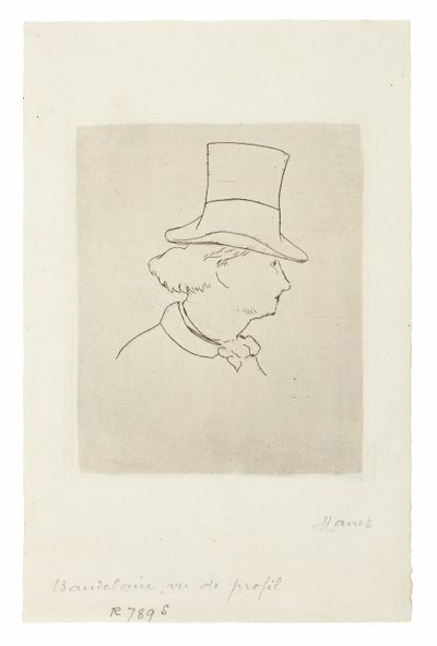 シャルル・ボードレール「プロフィールⅡ」 作： Édouard Manet