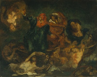 ダンテのドラクロワの樹皮の後にコピーします。 1859年。 作： Édouard Manet