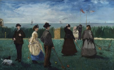 ブローニュのクロケットゲーム。 1871年頃 作： Édouard Manet