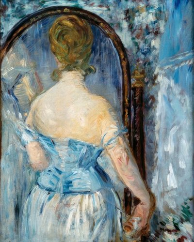鏡の前 作： Édouard Manet
