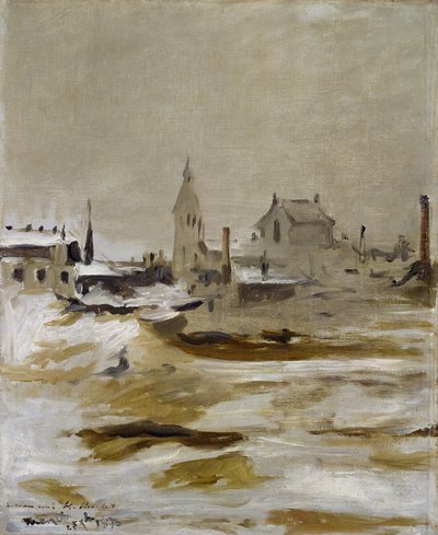 プチ・モンルージュの雪の効果 作： Édouard Manet