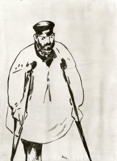 松葉杖の男 作： Édouard Manet