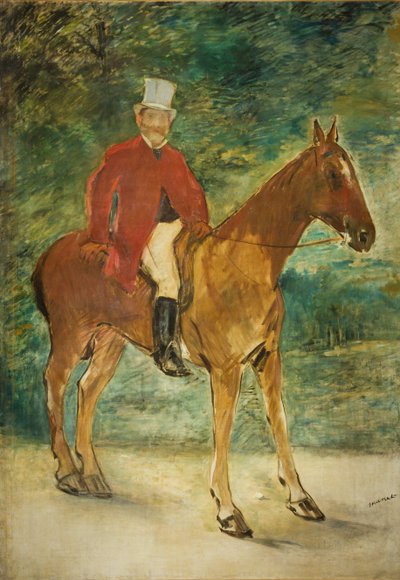 ミシェル・アルノーの騎馬肖像、1875年。 作： Édouard Manet