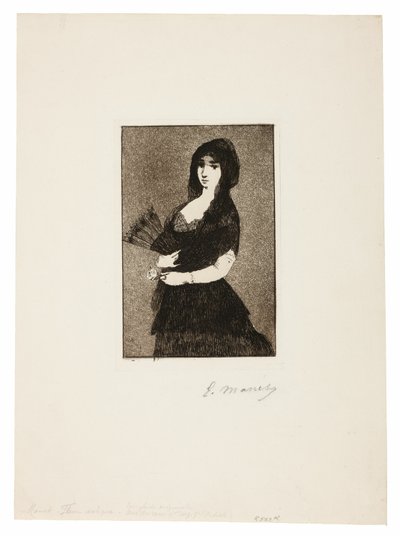 エキゾチックフラワー（マンティラの女） 作： Édouard Manet
