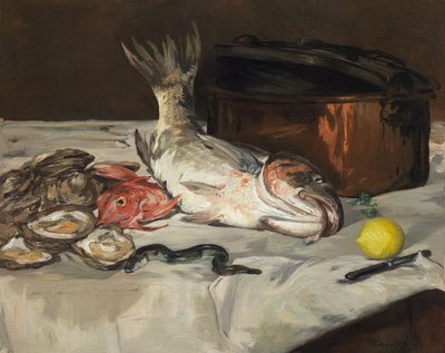 魚 (静物) 作： Édouard Manet