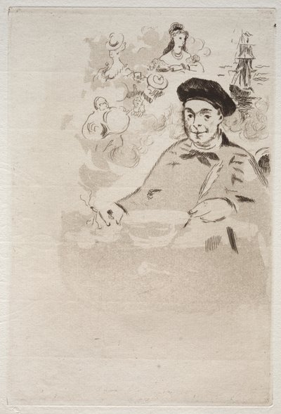 セオドア・ド・バンヴィル作『レ・バラード』版の口絵 作： Édouard Manet