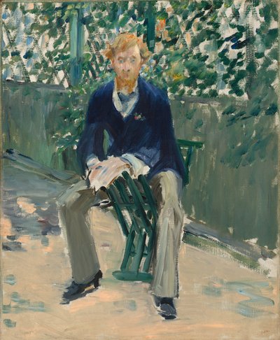 芸術家の庭のジョージ・ムーア、c。 1879年。 作： Édouard Manet