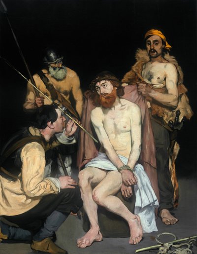 兵士たちに嘲笑されるイエス、1865年。 作： Édouard Manet