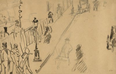 モスニエ通り 作： Édouard Manet