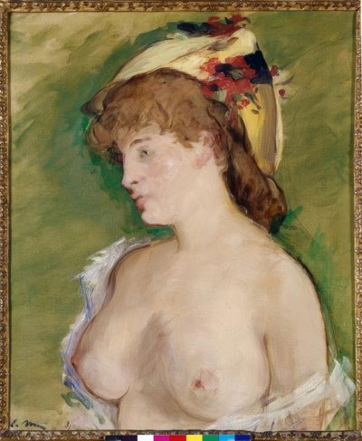 裸の胸を持つブロンド 作： Édouard Manet
