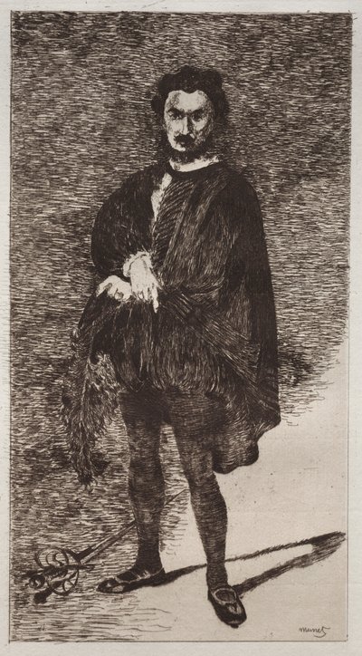 悲劇的な俳優。 作： Édouard Manet